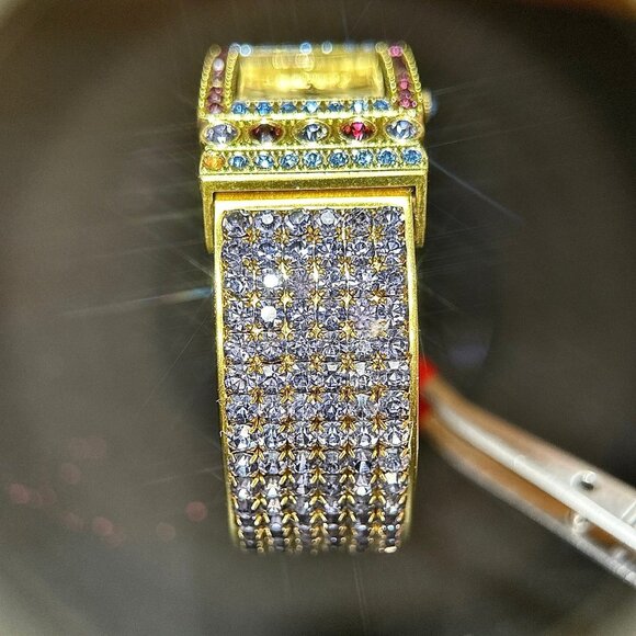 Heidi Daus Purple Stones Band Cuff Watch - Picture 4 of 9